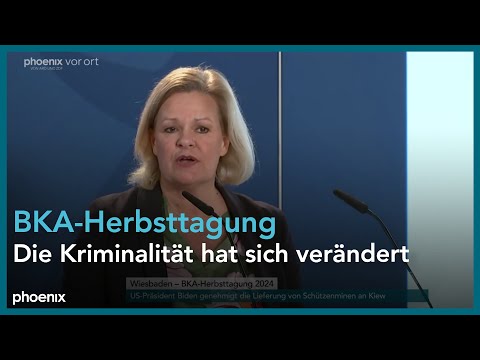 BKA-Herbsttagung '24, u.a. mit Holger Münch (Präsident BKA) und Nancy Faeser (Bundesinnenministerin)