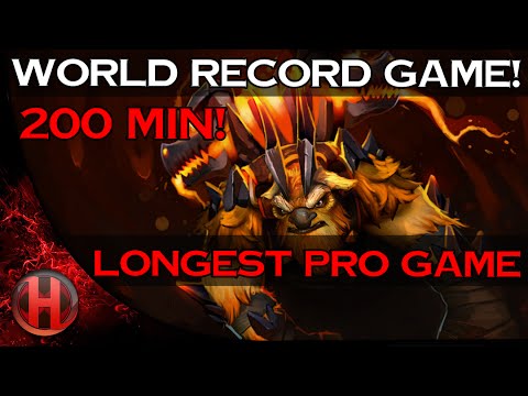 World Record Game! 200 Min Longest Pro Game - Cloud 9 vs SFZ Dota 2