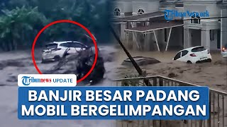 Banjir Bandang Capai Ketinggian 2 Meter Terajang Perumahan di Lumin Park Padang, Mobil Mengambang