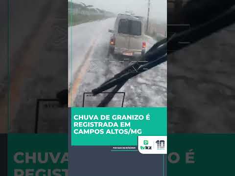 Chuva de granizo é registrada em Campos Altos/MG