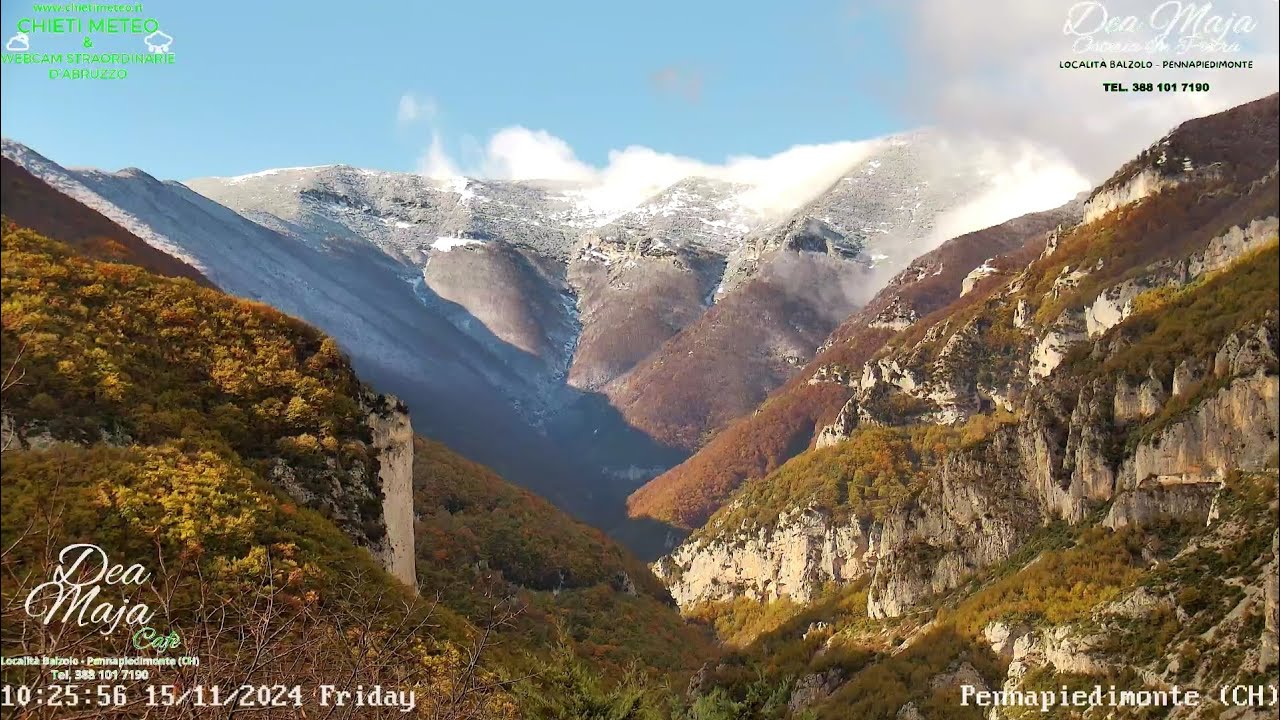 Live webcam view of Desfiladero y Laderas de la Majella