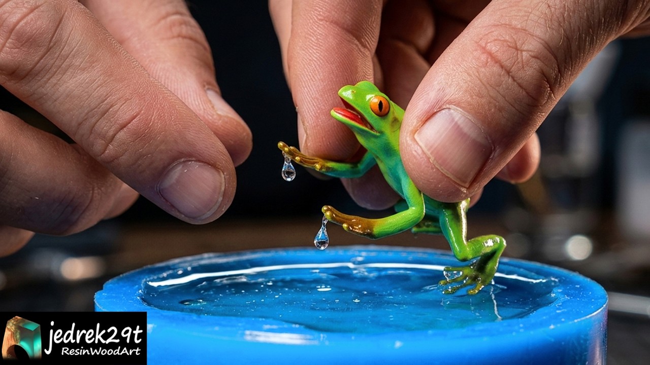 I Cast a Tiny Frog in Crystal Clear Resin 🐸 Epoxy Resin Art