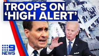 EUA colocam 8.500 soldados em alerta em meio a tensões Rússia-Ucrânia | 9 Notícias Austrália