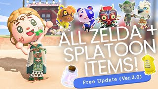ALL of the New Amiibo Villagers & Items! Zelda & Splatoon Crossover | ACNH 3.0 Update