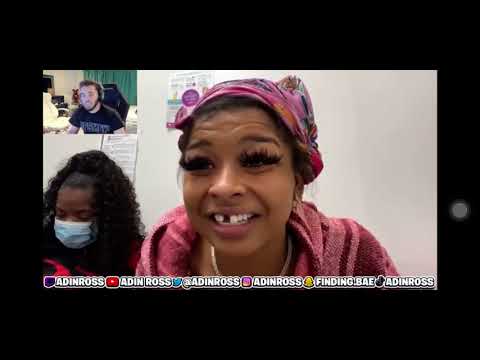 Adin Ross reacts to blueface girls live and fight 😱😱