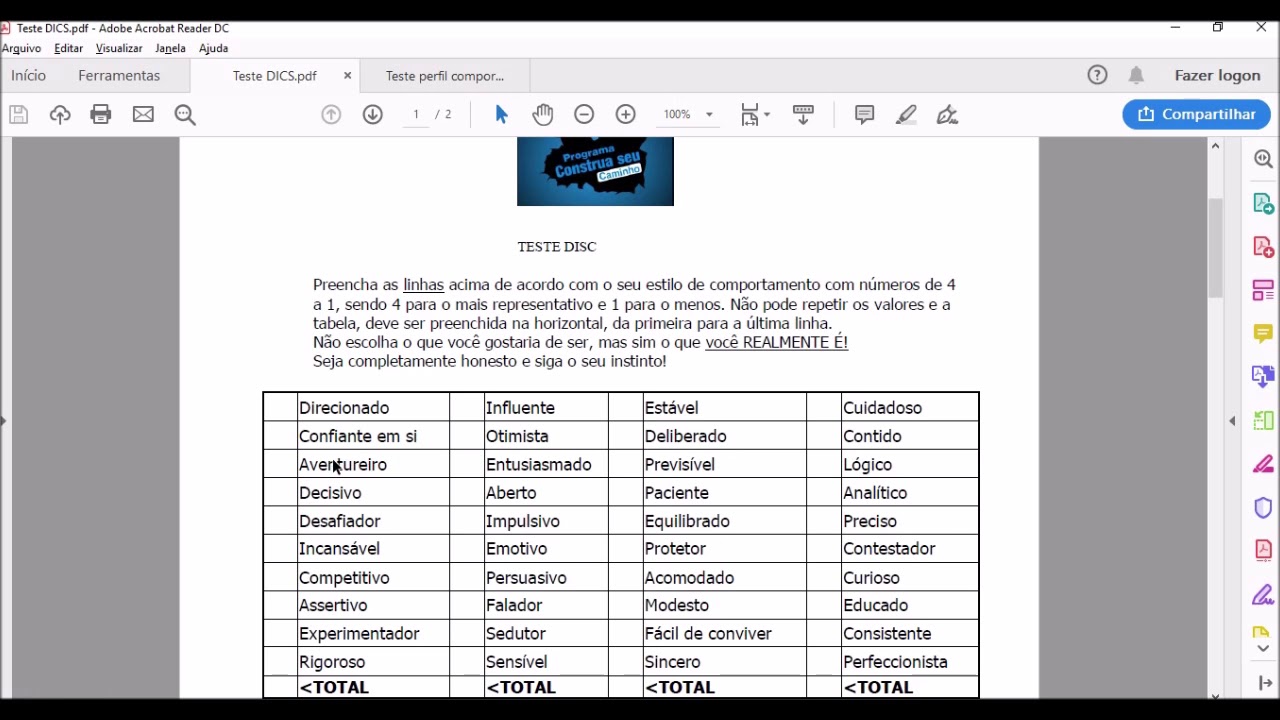 Teste DISC Prático