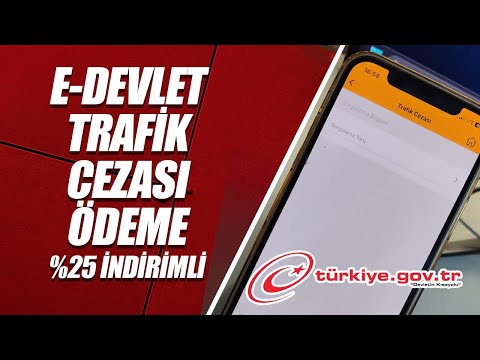 E - DEVLET TRAFİK CEZASI ÖDEME - %25 İNDİRİMLİ ÖDEME!!!
