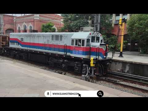 🚂TREM DE LASTRO DA CPTM LIDERADO PELA LOCOMOTIVA GE U20-C 3157 PASSANDO LINHA 11 CORAL🚃