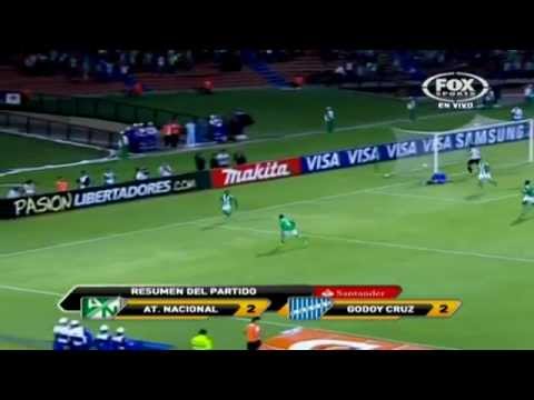 Atlético Nacional 2 - 2 Godoy Cruz Copa Libertadores 2012