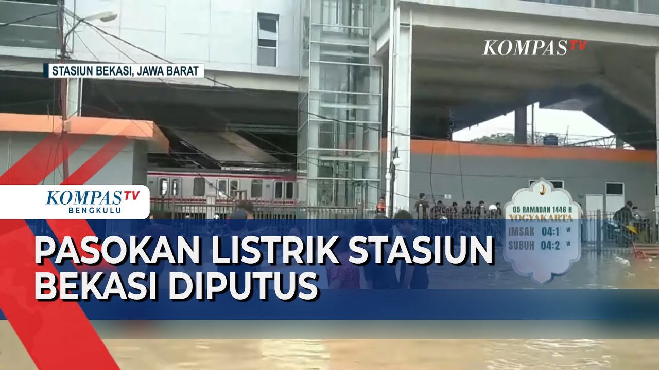 Banjir di Bekasi Ganggu Operasional KRL, PT KAI Lakukan Rekayasa Perjalanan | BENCANA BANJIR
