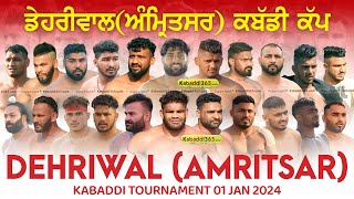 Dehriwal (Amritsar) Kabaddi Tournament 01 Jan 2024