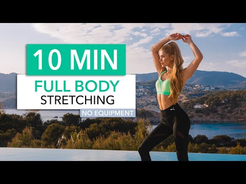 10 MIN FULL BODY STRETCHING - to end your workout, for tight muscles & flexibility I Pamela Reif thumnail