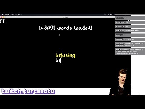 TYPING GAME FROM SCRATCH - CS50 on Twitch, EP. 25