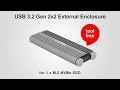 Delock Externes Gehäuse M.2 NVME zu USB USB3.2 Gen2 Typ-C 20Gbps