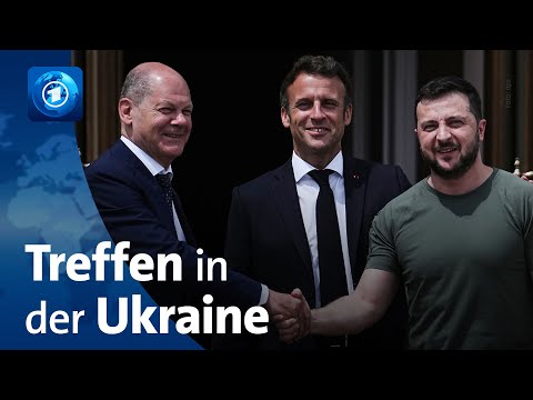 Ukraine-Reise von Bundeskanzler Scholz: Mit Macron und Draghi bei Selenskyj