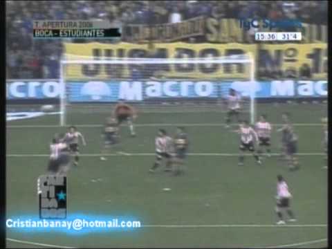 Boca 2 Estudiantes 0 Apertura 2006 (resumen del Partido)
