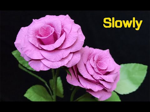 ABC TV | How To Make Rose Paper Flower With Shape Punch #5 (Slowly) - Craft Tutorial