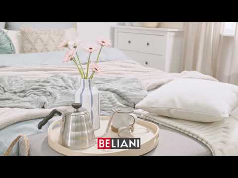 Beliani 200 x 220 cm pilka DELICE video