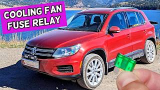 VW TIGUAN Radiator Fan Cooling Fan Fuse Relay Location Replacement 2008 2009 2010 2011 2012 - 2017