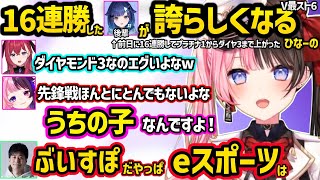 16連勝してダイヤに昇格した後輩（つむお）が褒められ誇らしくなる、「れん様」呼びするこんこんに圧をかける、れんひなてぇてぇをつむおに邪魔されるひなーのｗｗ【スト６/橘ひなの/ぶいすぽ】