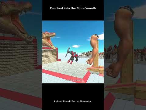 Punch into Spino's Mouth. #shorts  #animalrevoltbattlesimulator   #arbs #game #youtube