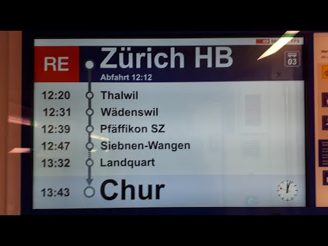 SBB Ansage Pfäffikon SZ auf Französisch