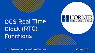 OCS Real Time Clock (RTC) Functions