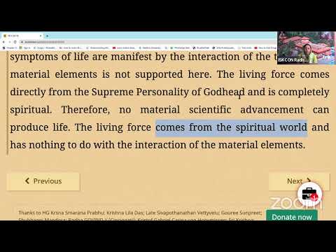 Srimad Bhagavatam 3.26.19 | Class by Aisvarya mataji | ISKCON Mangalore | 5th Jan 2023