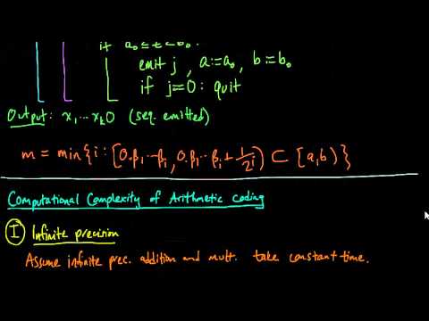 (IC 5.9) Computational complexity of arithmetic coding