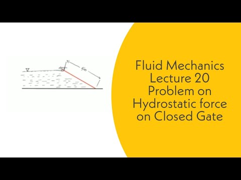 Fluid Mechanics | L20 | Problem on hydrostatic force on a closed gate | GATE, ESE