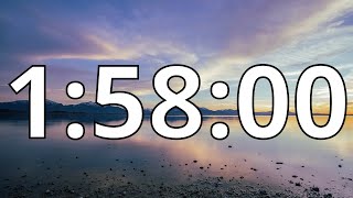 1 Hour 58 Minutes Countdown Timer With Alarm Sound At the End (Simple Beep)