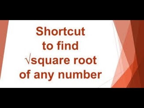 Square root tricks in 3 sec  वर्गमूल पता करने का जादू सबसे आसान