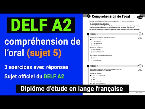 DELF A2 - Compréhension de l'oral (sujet complet 5) | French Listening Practice DELF A2
