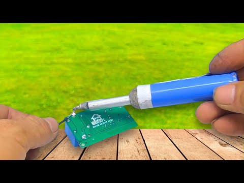 How to make a MINI soldering iron with 18650 lithium battery! DIY Top Tricks