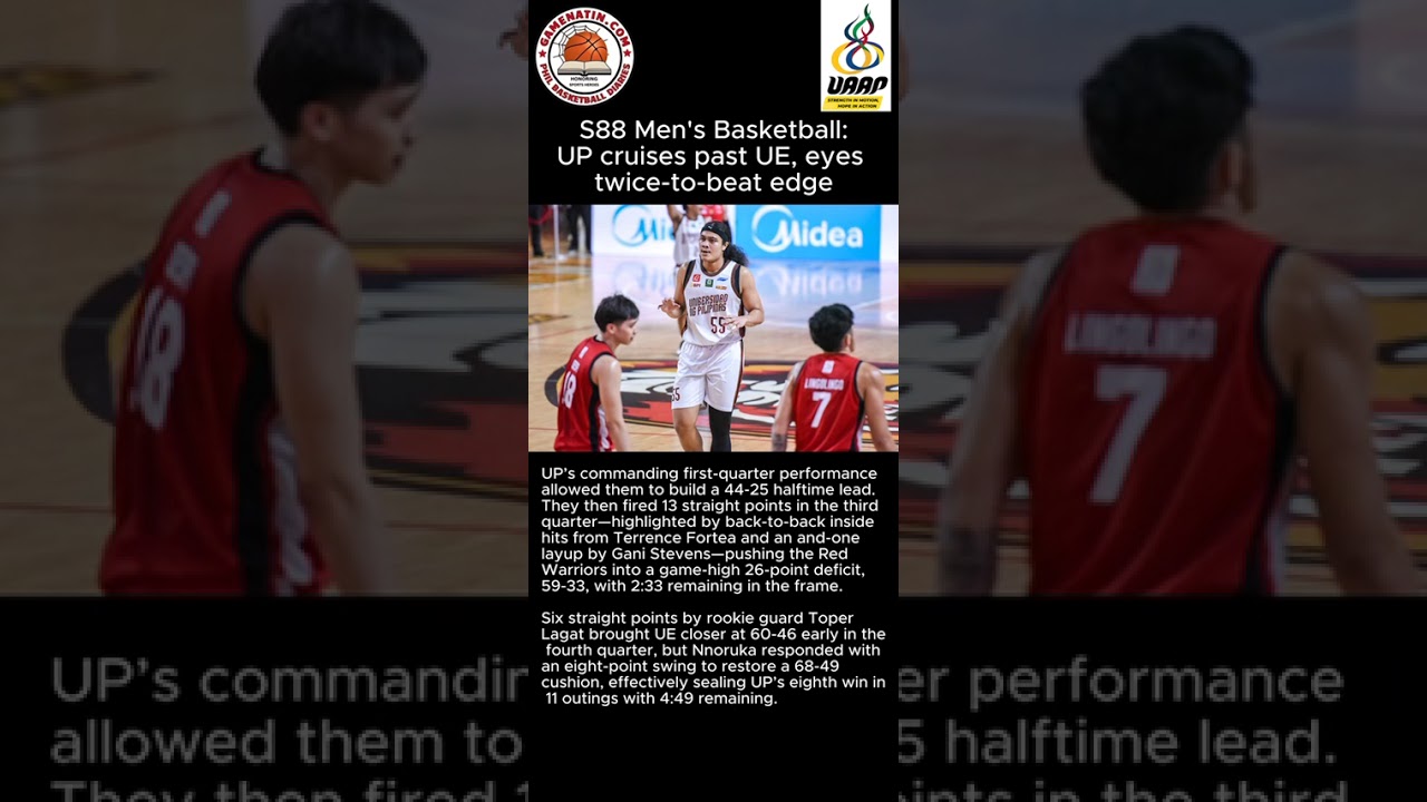 UAAP Men's Basketball: Sean Alter, Francis Nnoruka come up big, as UP rolls past UE