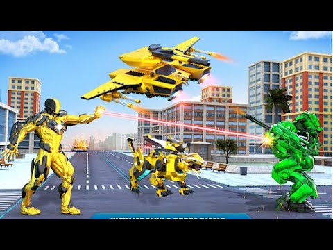 Flying Tank Transform Robot War Part-1 | New Lion Robot Android GamePlay | By Game Crazy