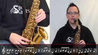 How to play Jingle Bell Rock on Alto Saxophone by Bobby Helms (Easy Version Lesson CHR101)