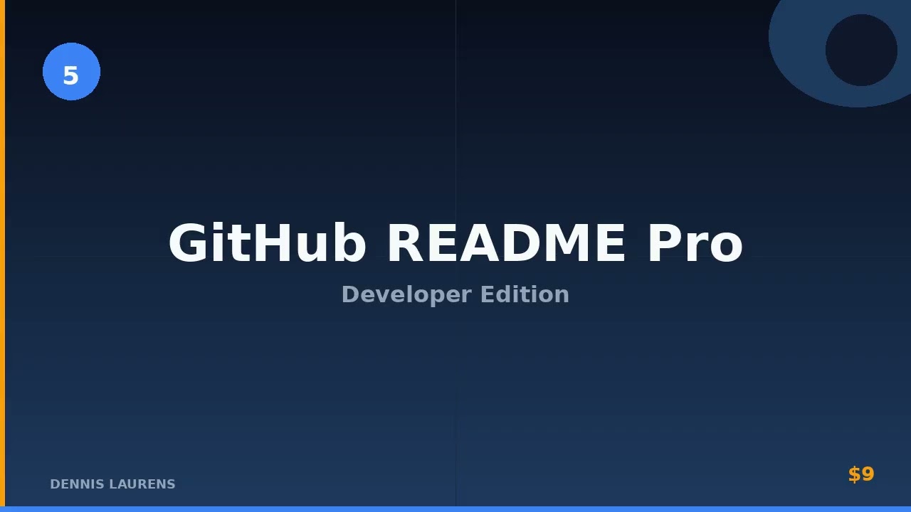 GitHub README Pro Developer Edition — 15 Readable README Templates