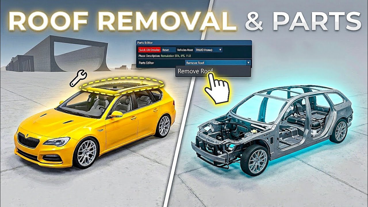 How to remove any unremovable part from a car in BeamNG