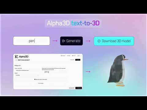 Generate Any Object From Text to 3D with Alpha3D