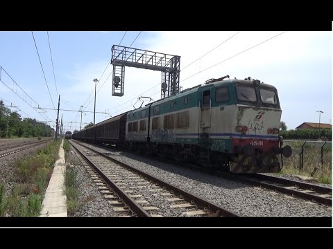 E655.494 sul MRV 57320 Pomezia - Milano Smistamento, in partenza da Pomezia