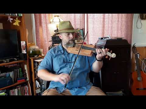 "Pretty Little Girl With The Blue Dress On"  cigar box fiddle.