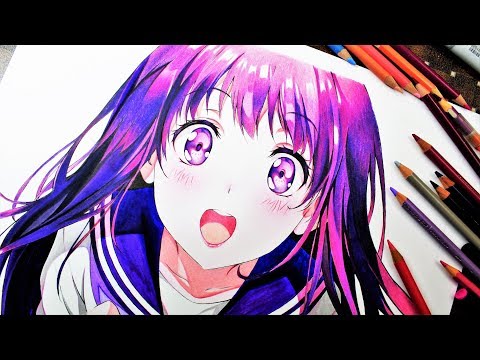 Speed Drawing - Chitanda Eru (Hyouka) 氷菓 | Step By Step