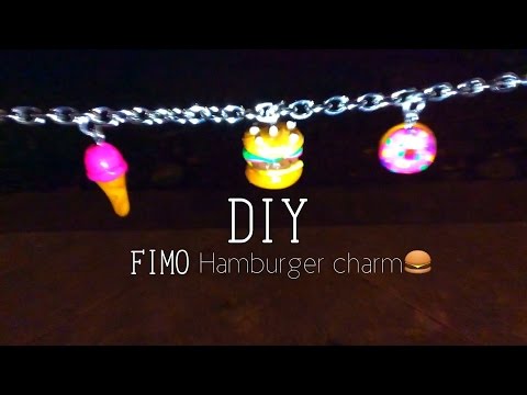 DIY || FIMO Hamburger charm🍔
