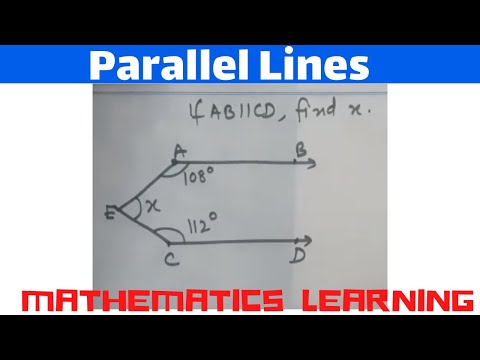In figure find x, if  AB//CD, angle EAB=108 degrees, angle ECD=112 degrees