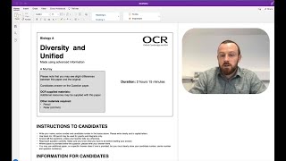Biological Diversity and Unified 2022 Example/Predicted Paper Runthrough (OCR A Level Biology)