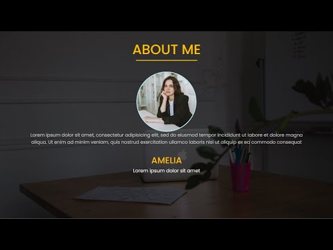 How To Make About Me Page Section Using HTML & CSS | HTML & CSS Tutorial