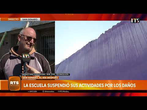 TEMPORAL EN SAN GENARO | El viento voló las galerías de una escuela y suspendieron las clases