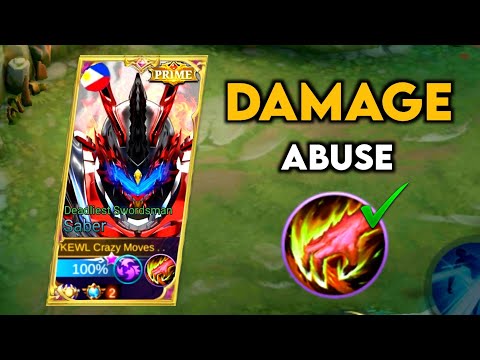 WHEN GLOBAL 1 SABER ABUSING TOO MUCH DAMAGE ( RED RETRIBUTION ) +999 DAMAGE!!
