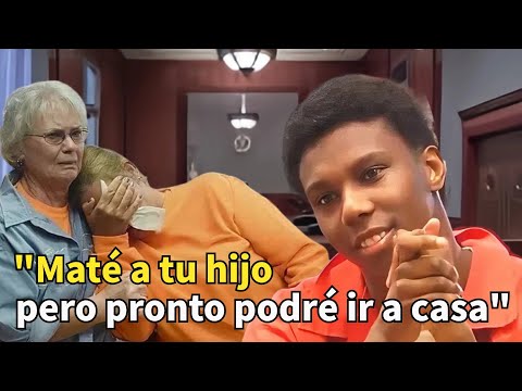 Delincuente juvenil se burla de la familia de la víctima y enfurece al juez